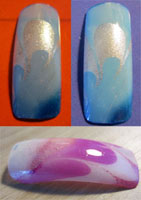 Water marble nail design mix